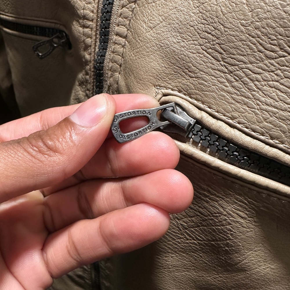 Distortion Leather Men's Tan Performance Jacket - Picture 4 of 11